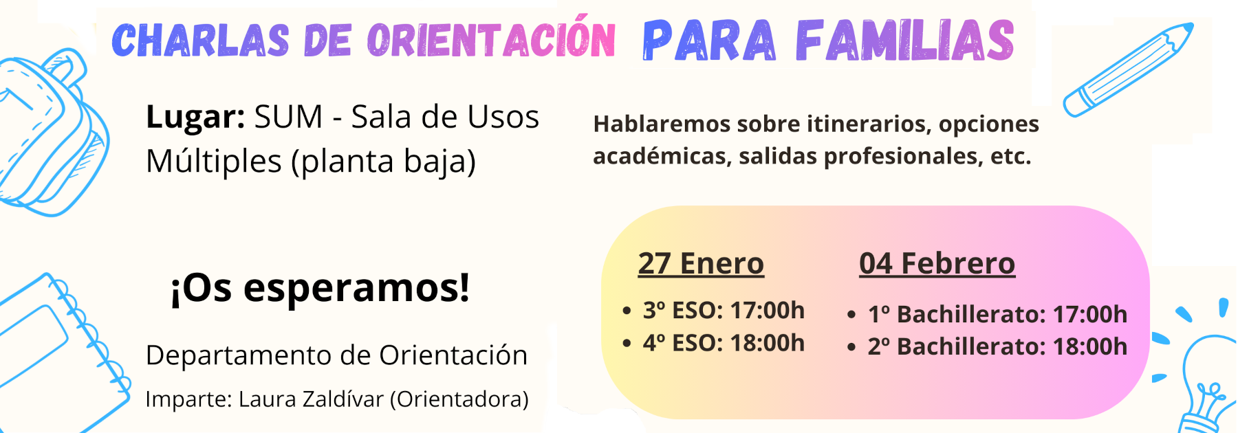 Materiales reuniones Orientación Académica 25-26