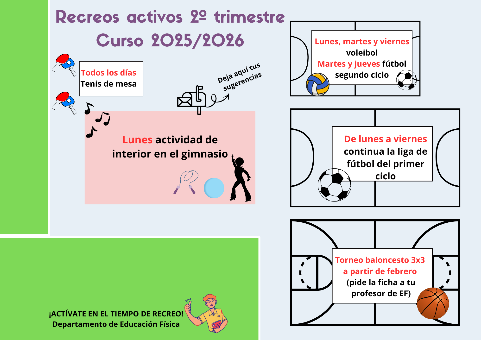 Recreos activos 2º trimestre